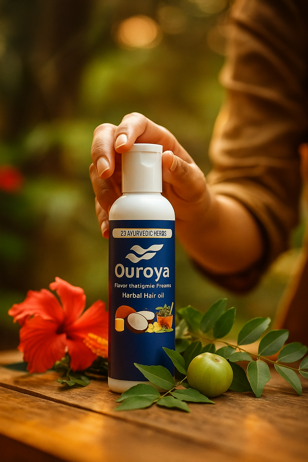 Kerala Ayurvedic Herbal Hair Oil – 23 Herbs | Coconut Oil for Hair Growth, Hair Fall Control & Dandruff – Natural Hair Treatment